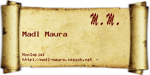 Madl Maura névjegykártya